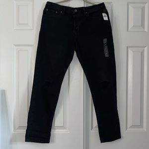 Nwt black Relaxed, fit boyfriend jeans, size 29 from the gap